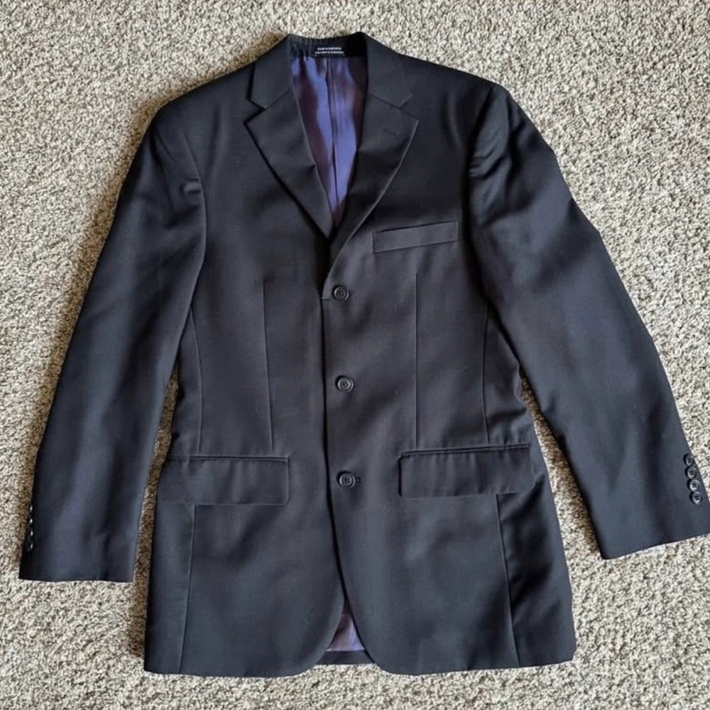 Wilke-Rodriguez Sport Coat Black Men's Blazer, Suit Jacket, Moore's - small??